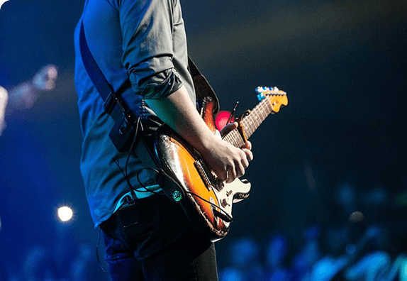 Concert crowd enjoying the show